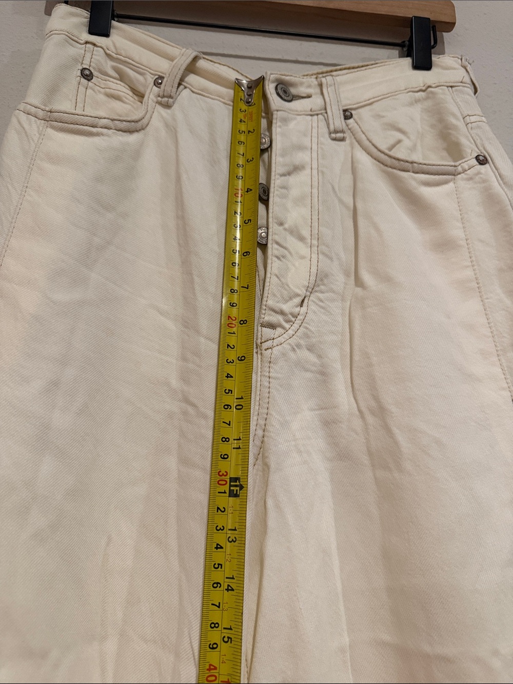 We The Free High-Rise Wide Leg Jeans in Cream - Picture 4 of 14